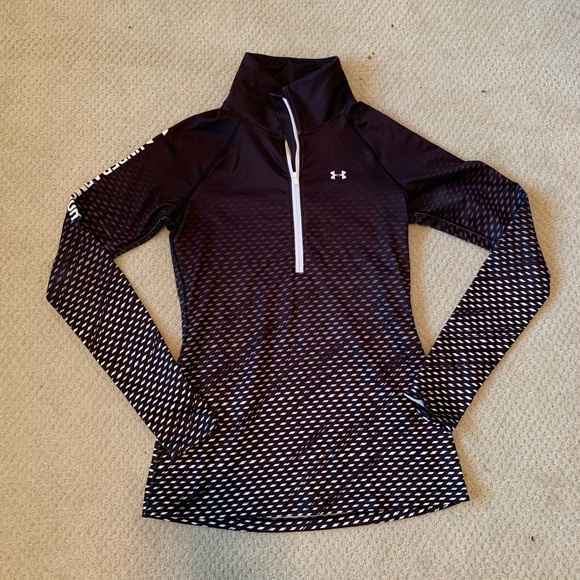 Under Armour Tops - Black, Gray & White 1/4 ZIP